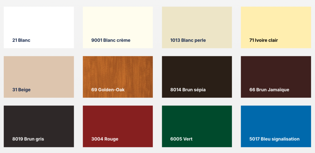 Isoprotection couleurs standards